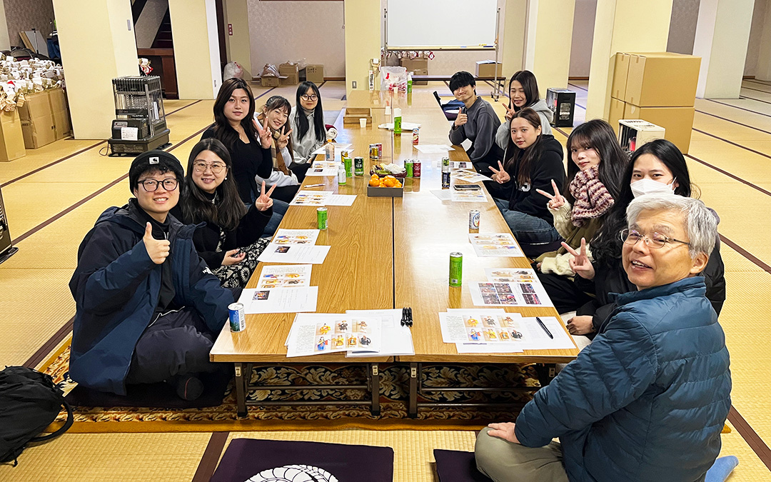 今年も留学生と共に表敬訪問豆まきに伺います！